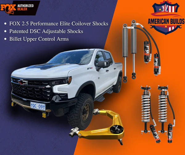 Silverado 1500 (2019+) 3.5" FOX 2.5 Performance Elite Coilover Lift Kit