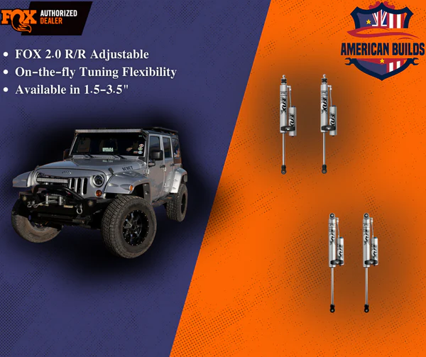FOX 2.0 Performance Series with Adjustable Remote Reservoir Shocks - Jeep Wrangler JK 2007-2018