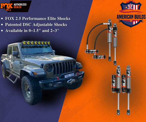 FOX 2.5 Performance Elite DSC Adjustable Shocks - Jeep Gladiator JT 2020+