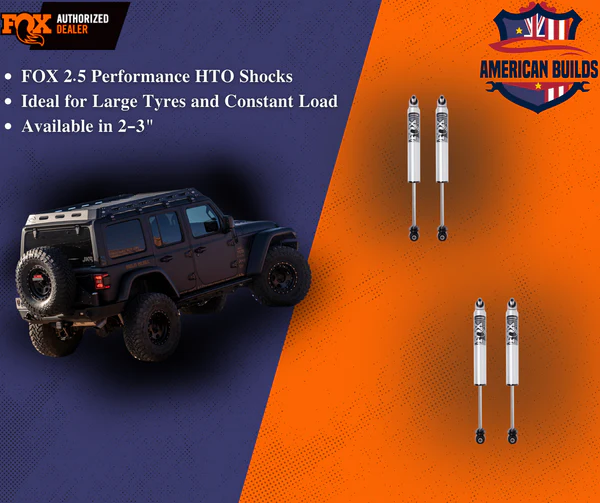 FOX 2.5 HTO Shocks - Jeep Wrangler JL 2019+
