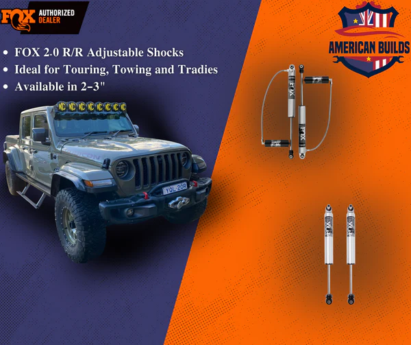 FOX 2.0 Performance Series with Adjustable Remote Reservoir Shocks - Jeep Gladiator JT 2020+
