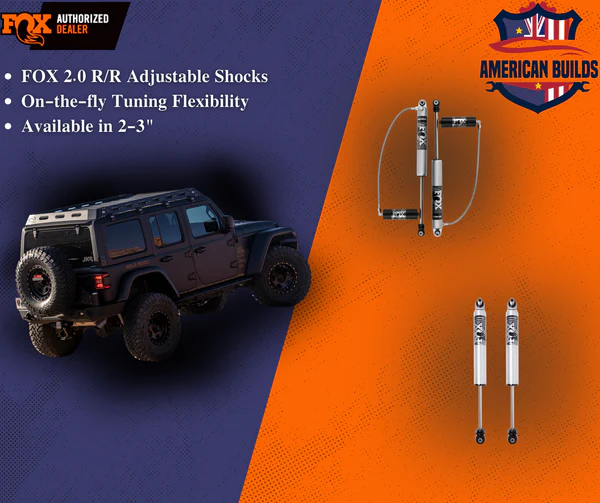 FOX 2.0 Performance Series with Adjustable Remote Reservoir Shocks - Jeep Wrangler JL 2019+